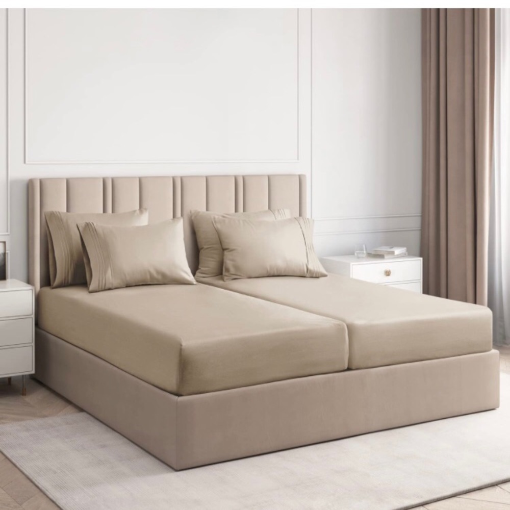 Split King Size Sheet Set - 7 Piece Set - Hotel Luxury Bed Sheets